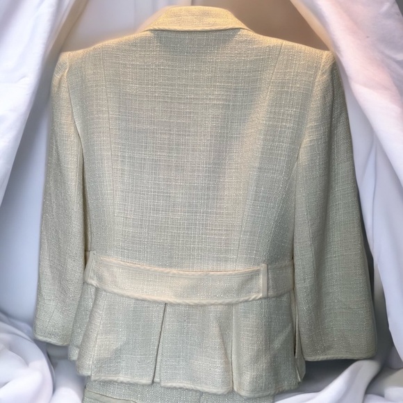 Vintage 90s Y2K Linen Blend Skirt Set with Jacket Blazer - Picture 5 of 10